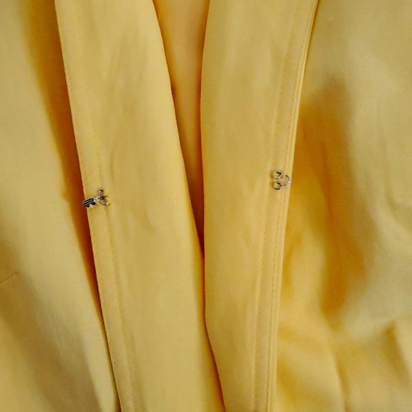 Women's Yelllow Linen Blend Jacket Evan Picone Sz 16W - Picture 7 of 9